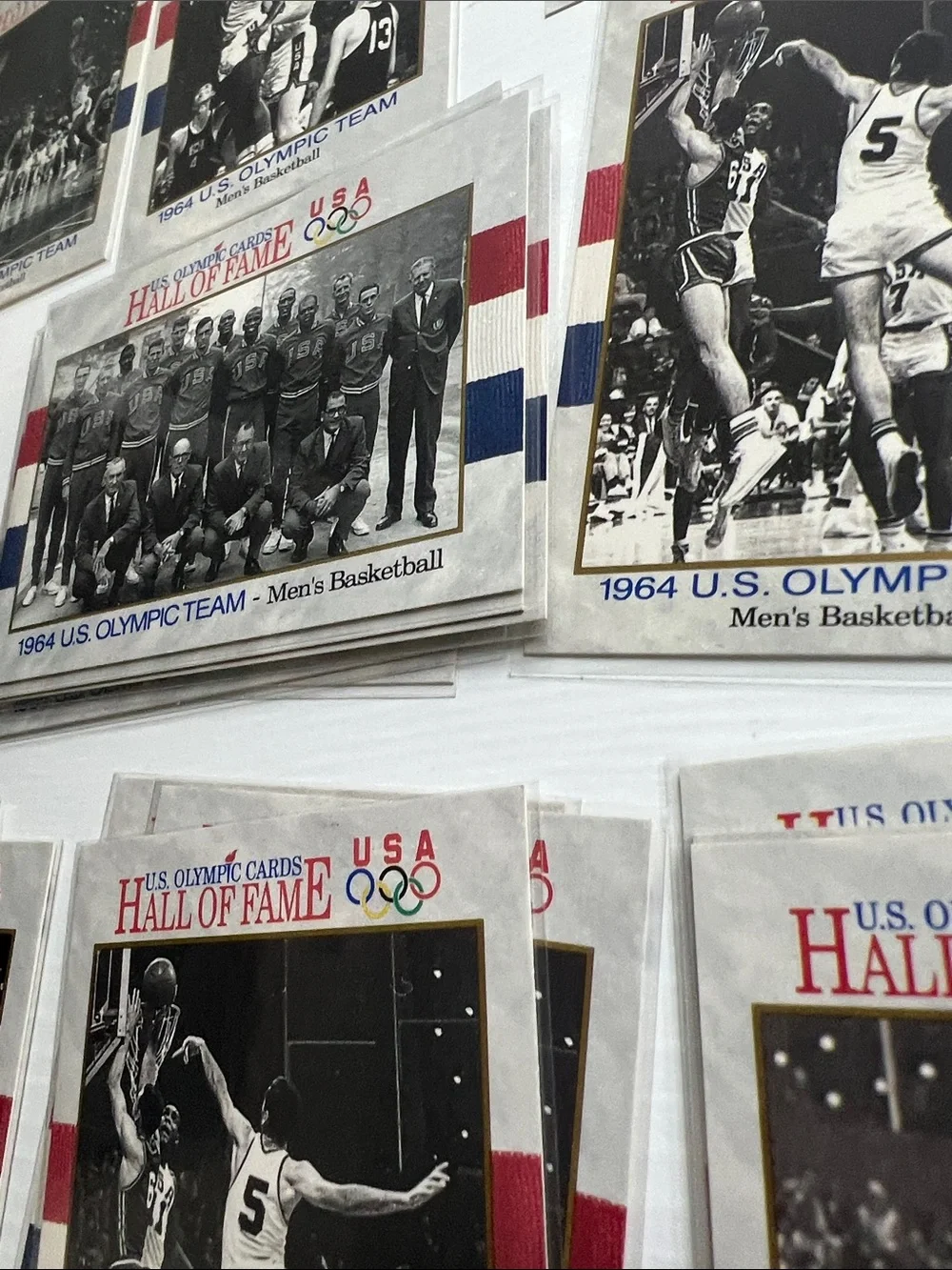 50+ Vintage US Olympics Basketball Hall of Fame Trading Cards